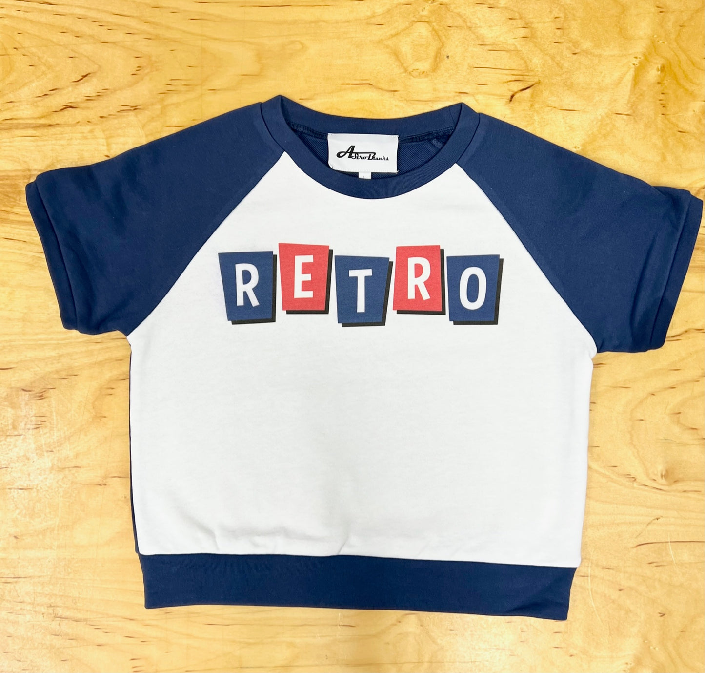 Retro Navy and White Pullover