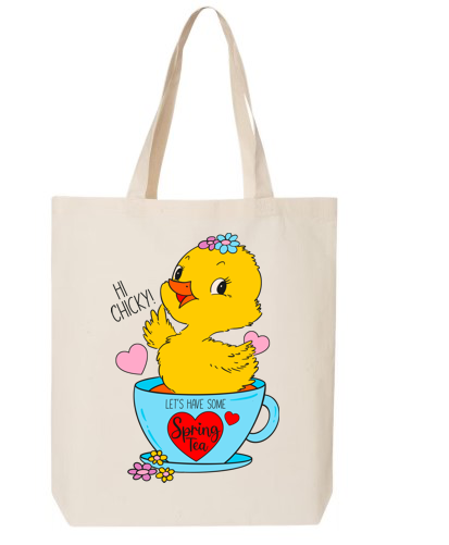 Spring Tea Carry-All Tote