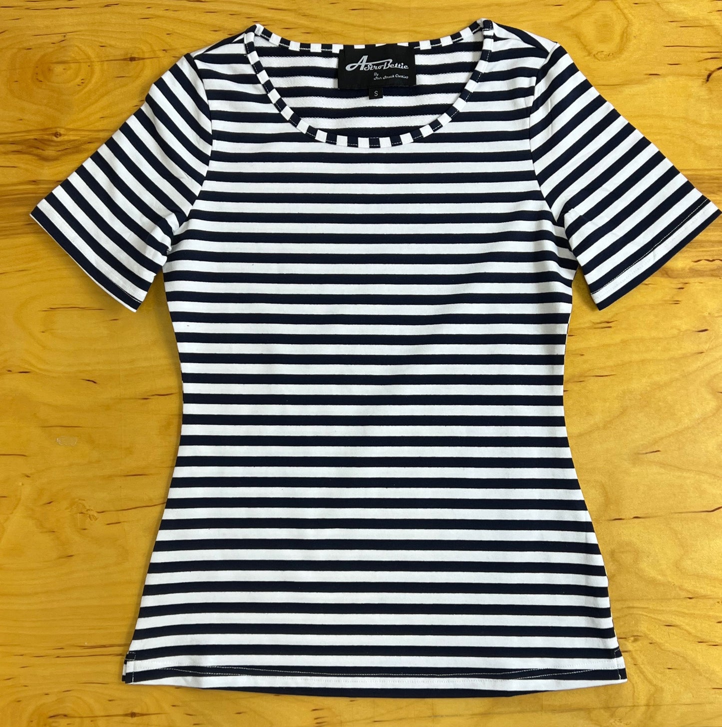 Navy Stripe Short Sleeve