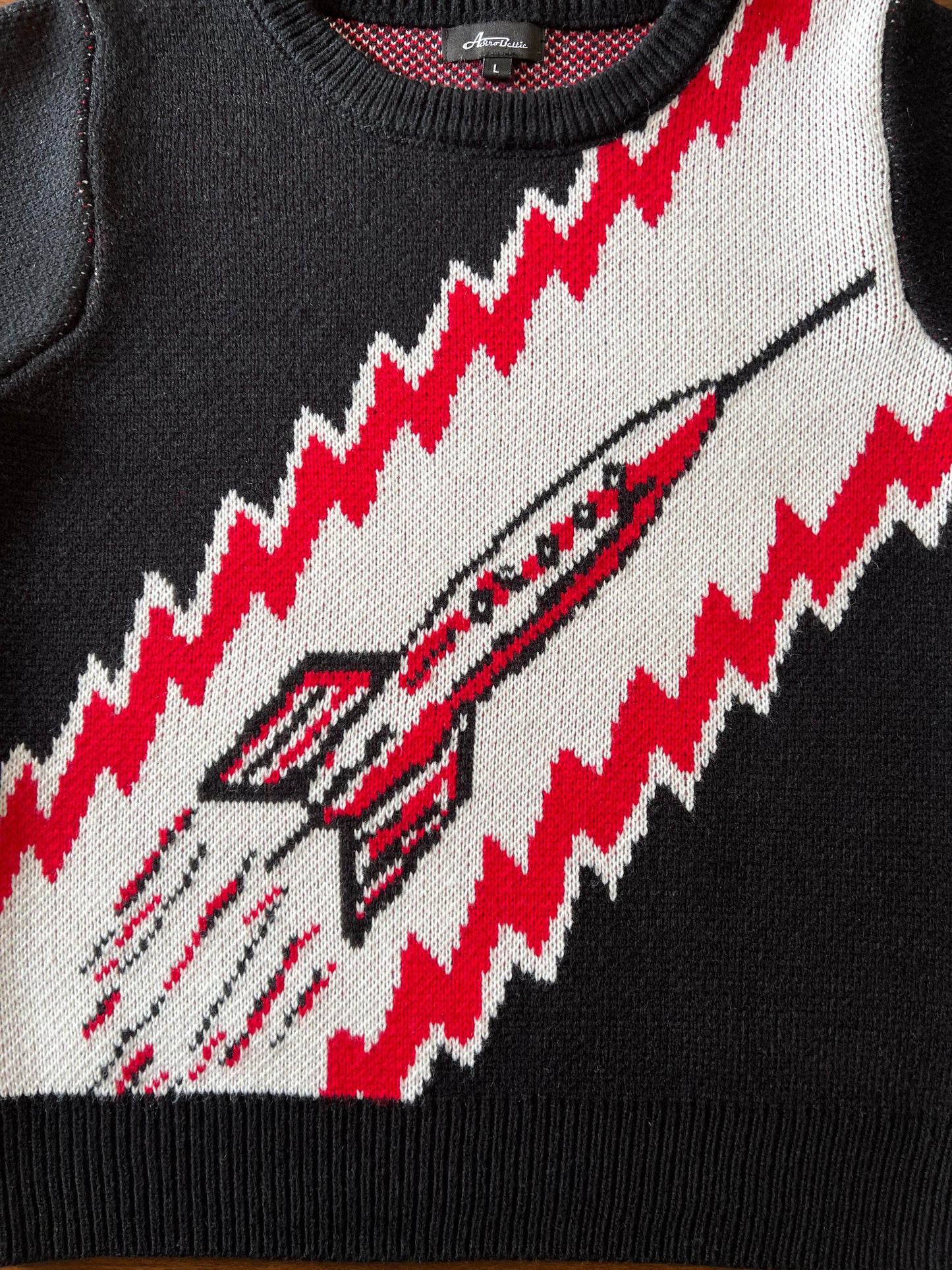To the Moon Rocket Sweater - Black