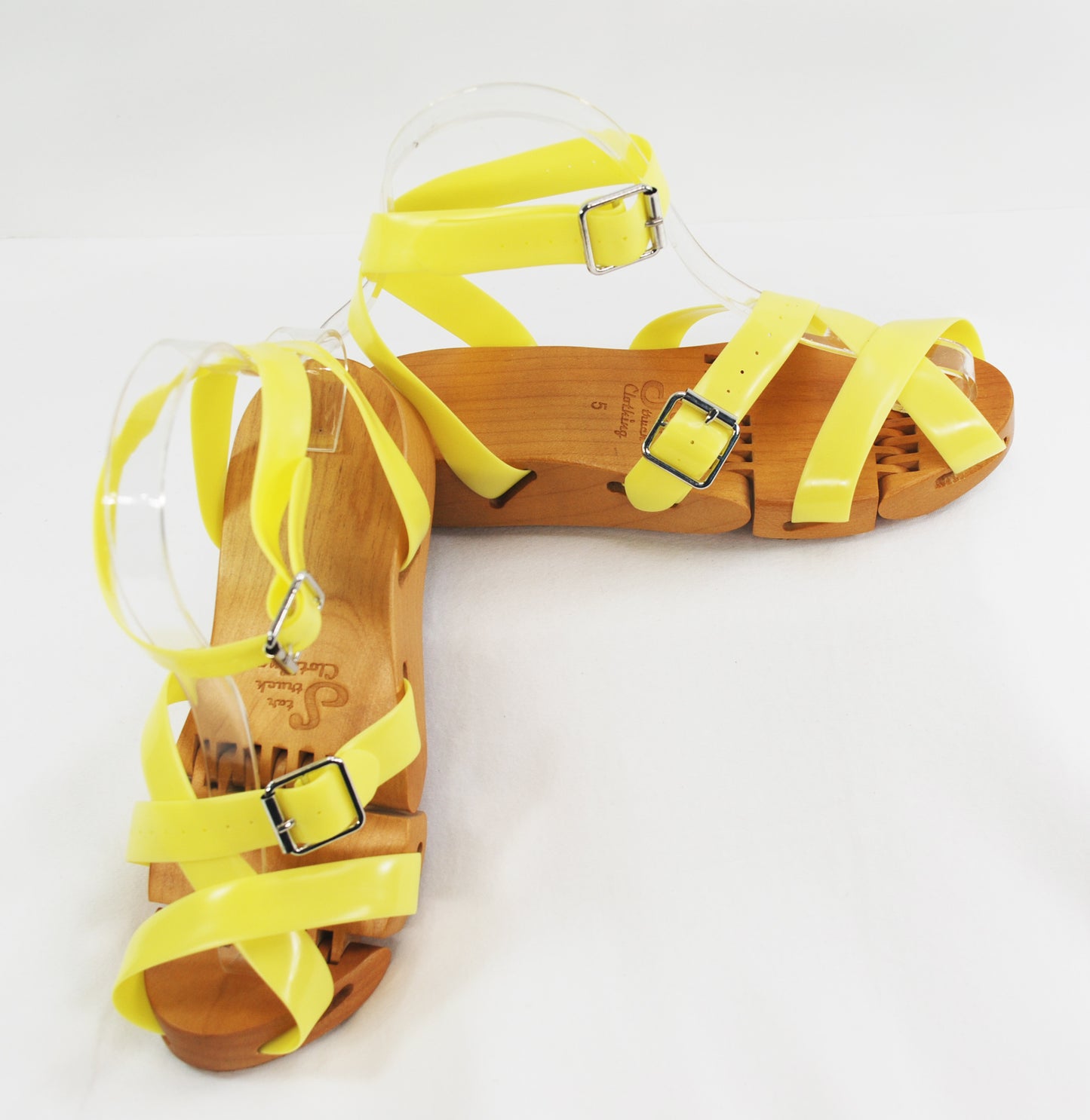 Flexible Wedge/Heel Sandals **Lemon Straps Only**