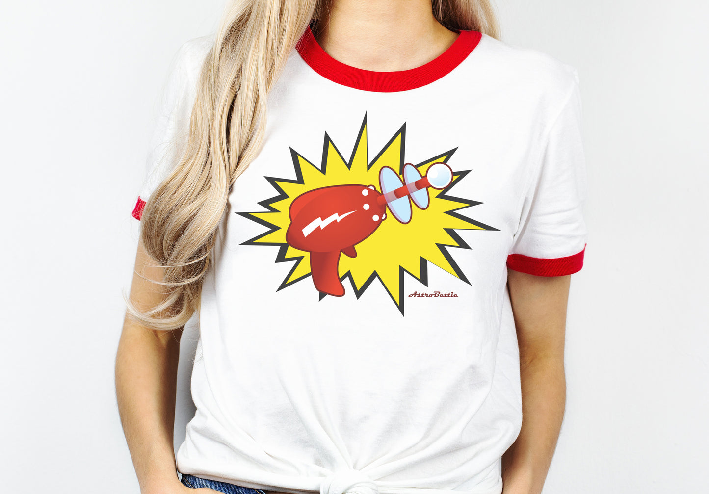 RayGun Red and White Ringer T-Shirt