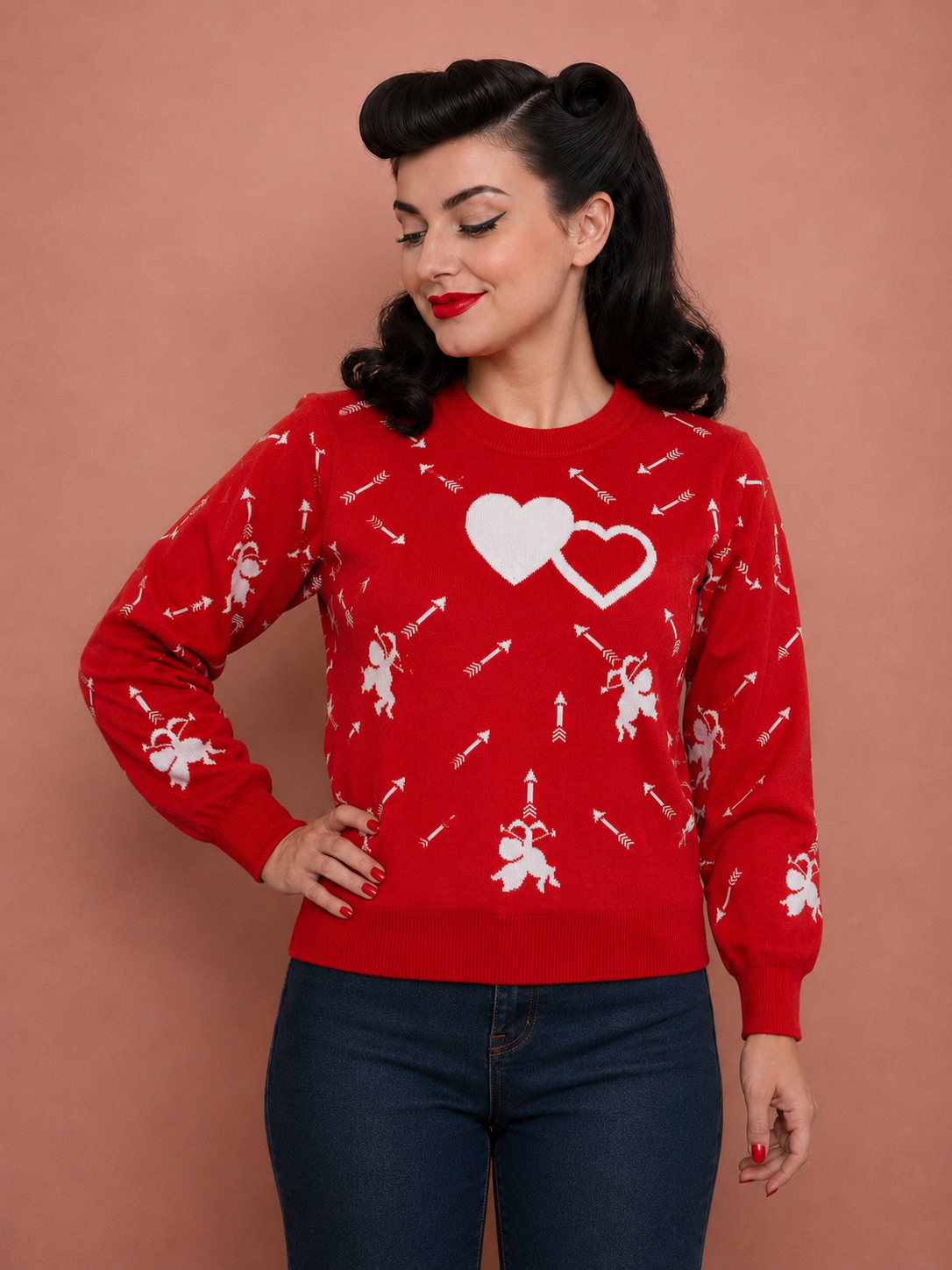Sweetheart Sweater  - Ruby Red
