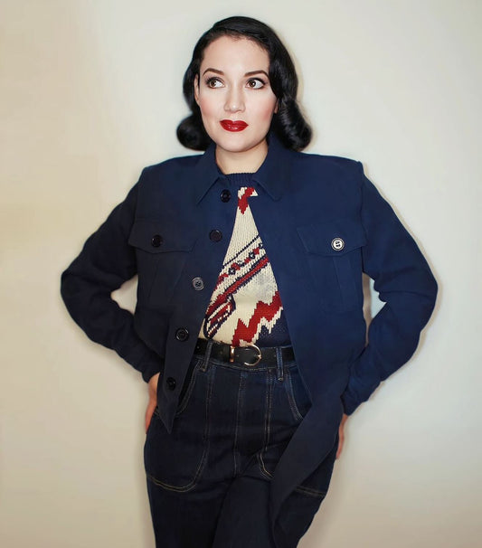 1940's Ida Work Jacket-Navy