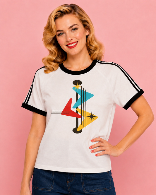 MCM Multi Arrow Starburst Athletic Raglan Tee