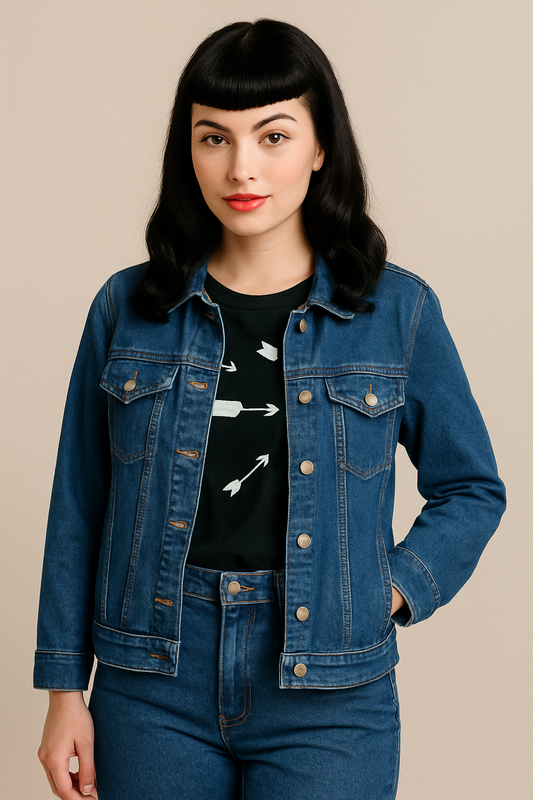 Lana Work Jean Jacket - Dark Wash