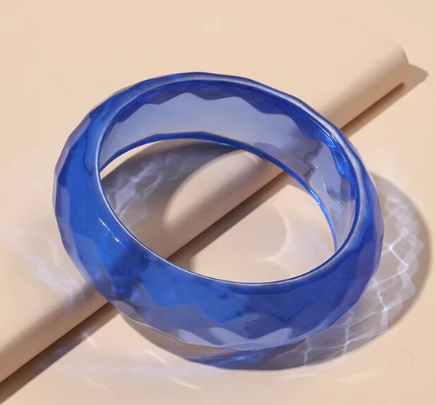 Cotton Candy Clear Navy Cuff