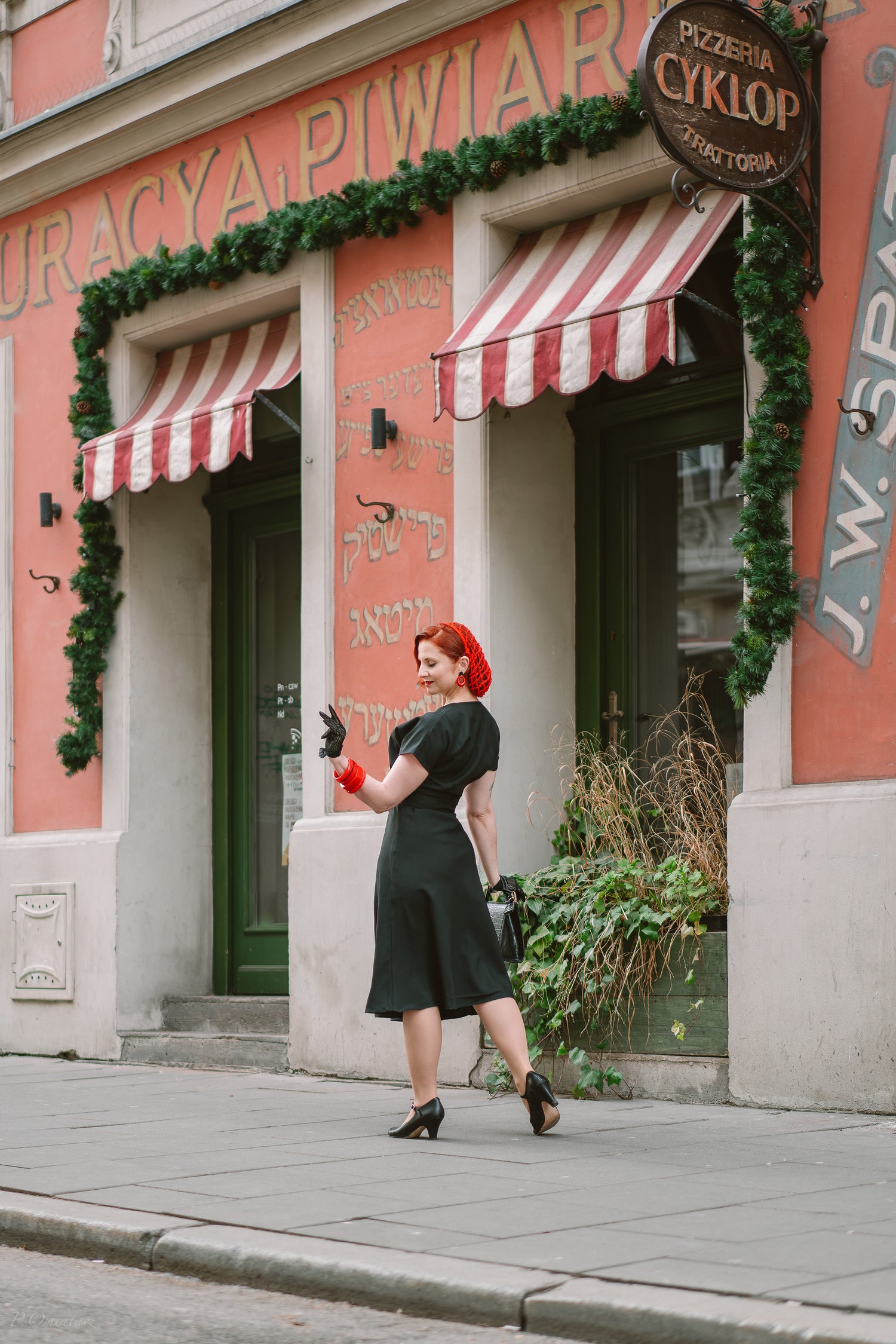 1940s Sawtooth Color Block Dress - Red/Black Astro Bettie 1940s Sawtooth Color Block Dress - Red/Black Astro Bettie