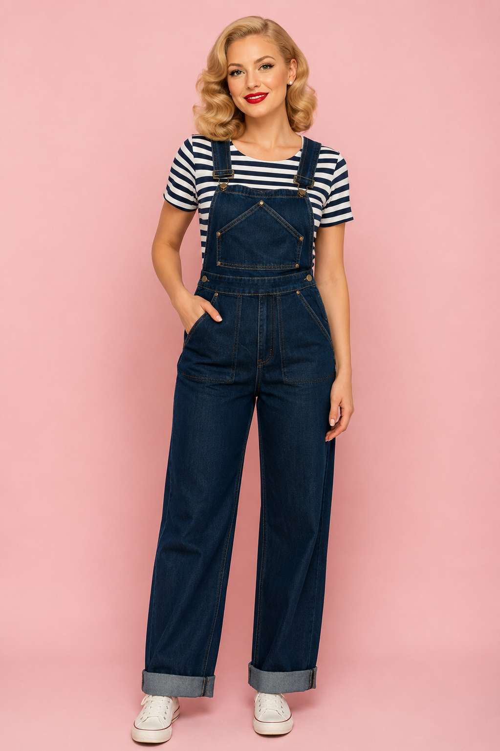 Midge Classic Overalls - Dark Wash