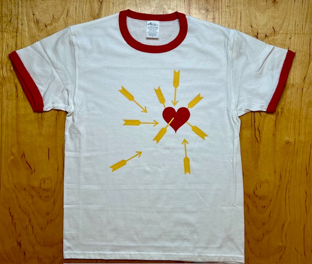 Carefree Red Ringer Tee