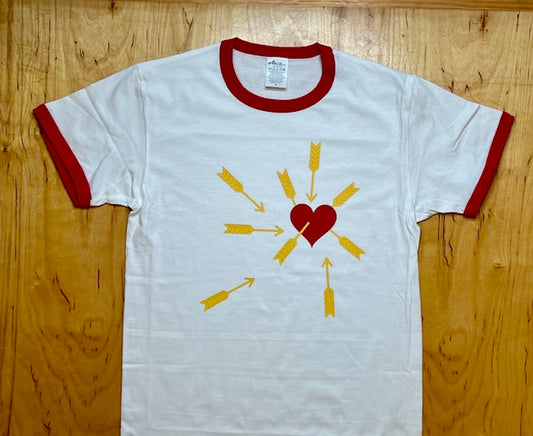 Carefree Red Ringer Tee