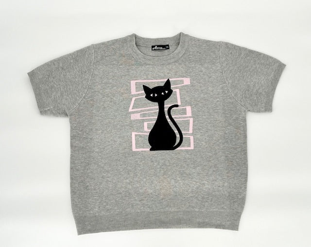 MCM Atomic Bettie Cat Block Grey Sweater