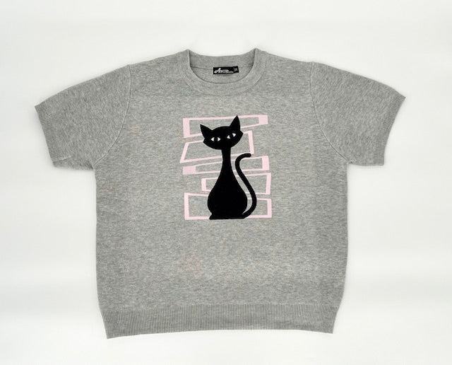 MCM Atomic Bettie Cat Block Grey Sweater