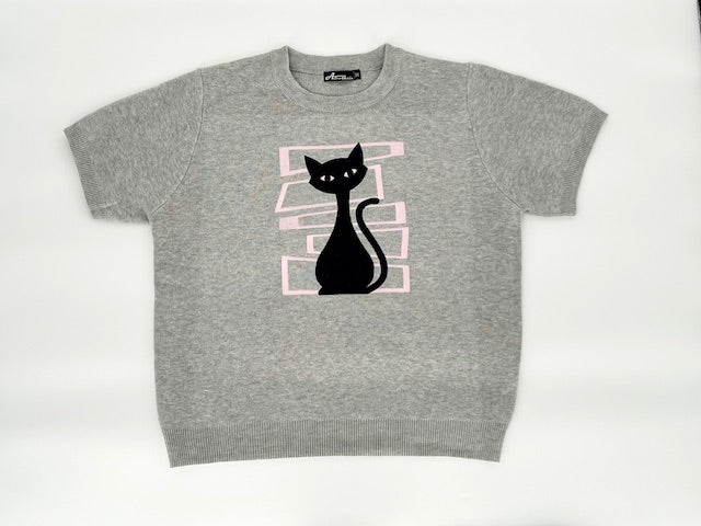 MCM Atomic Bettie Cat Block Grey Sweater