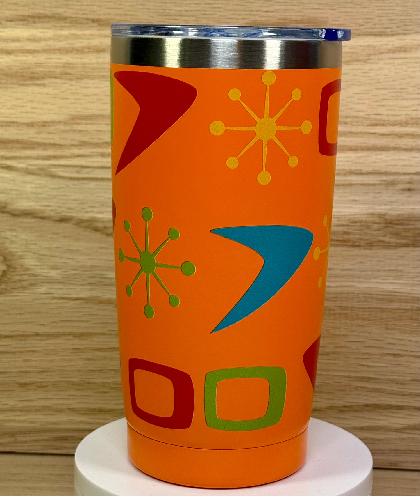 MCM Sputnik Block 20oz Travel Mug - Orange