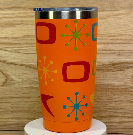 MCM Sputnik Block 20oz Travel Mug - Orange