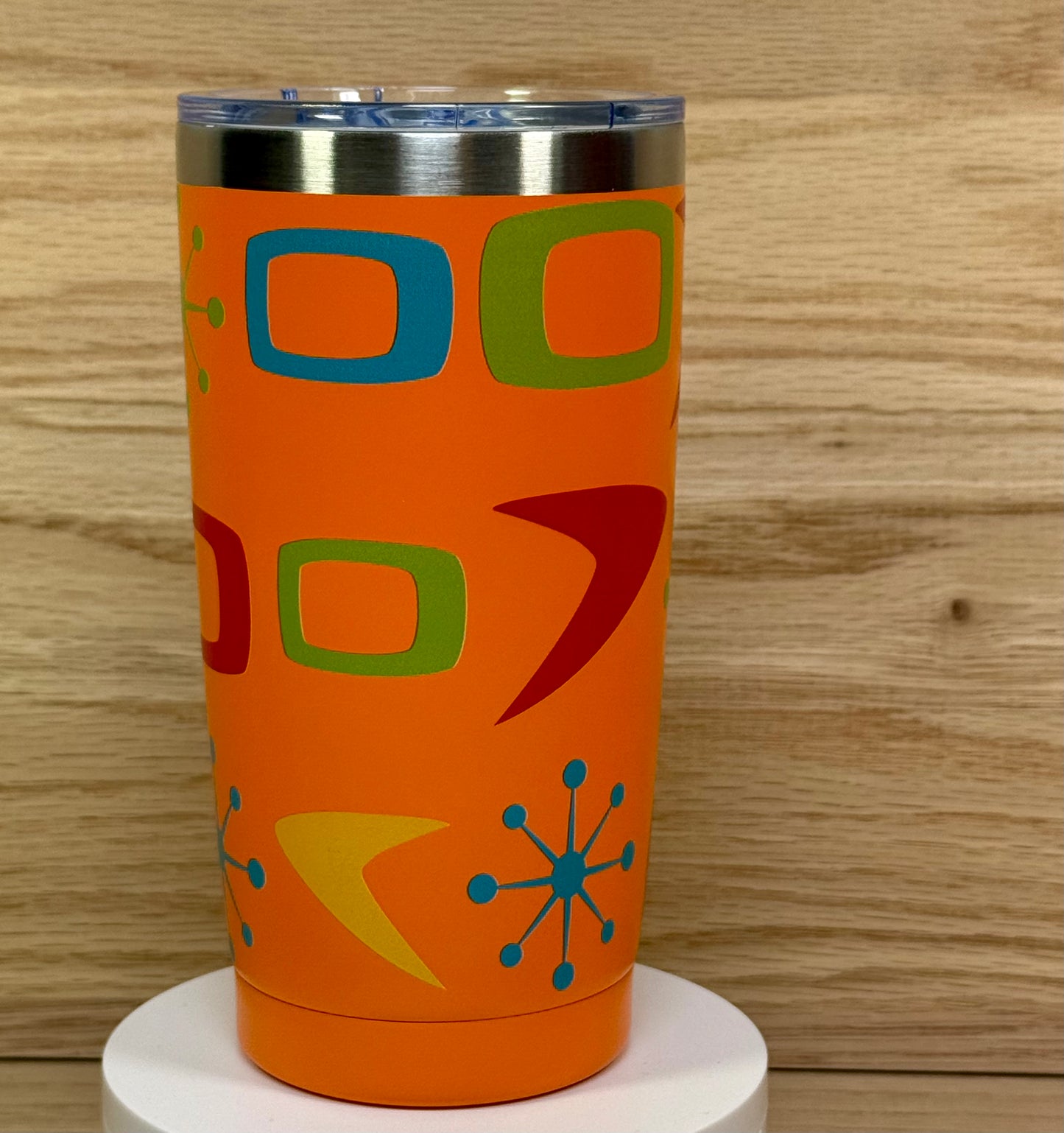 MCM Sputnik Block 20oz Travel Mug - Orange