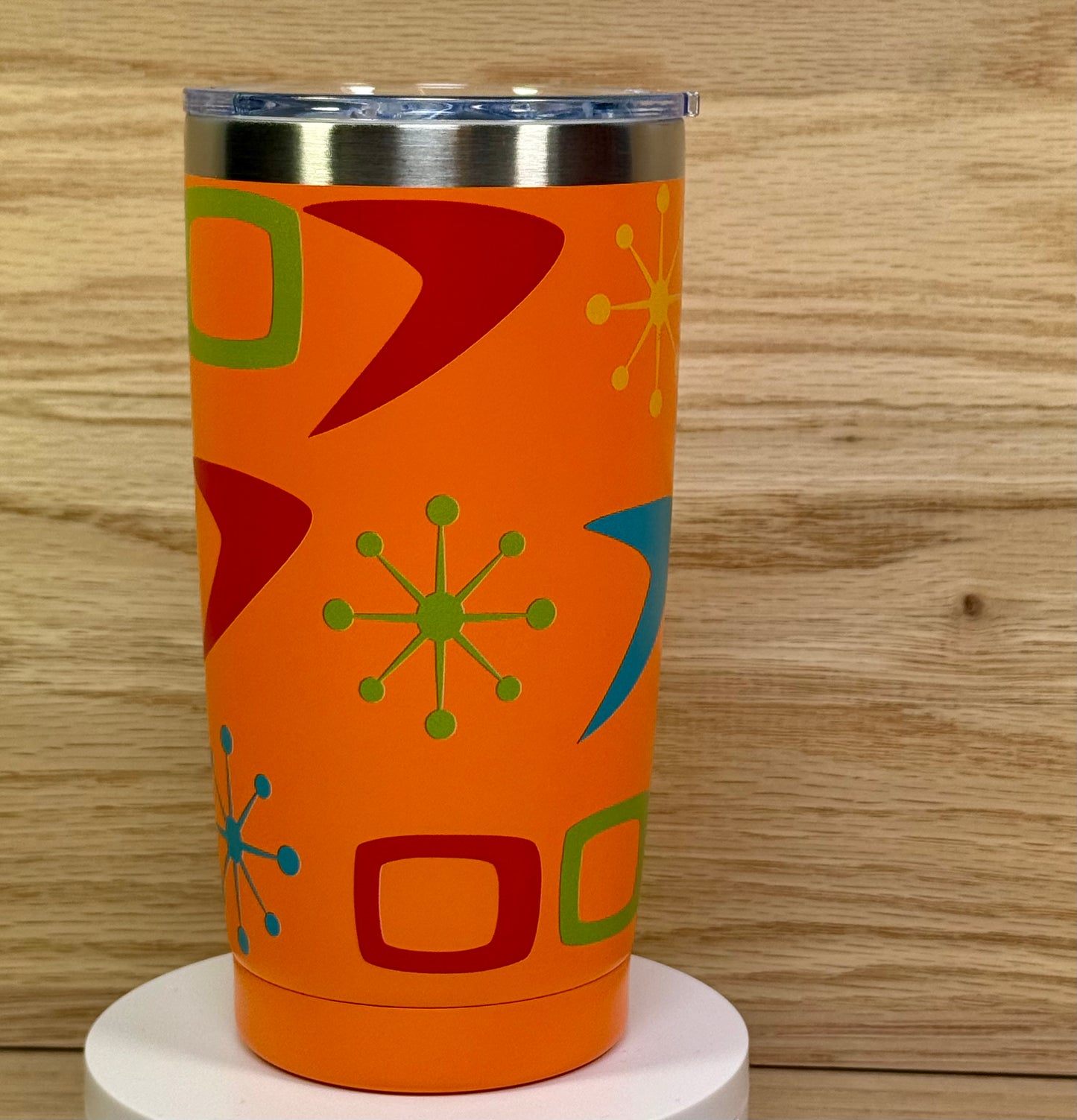 MCM Sputnik Block 20oz Travel Mug - Orange