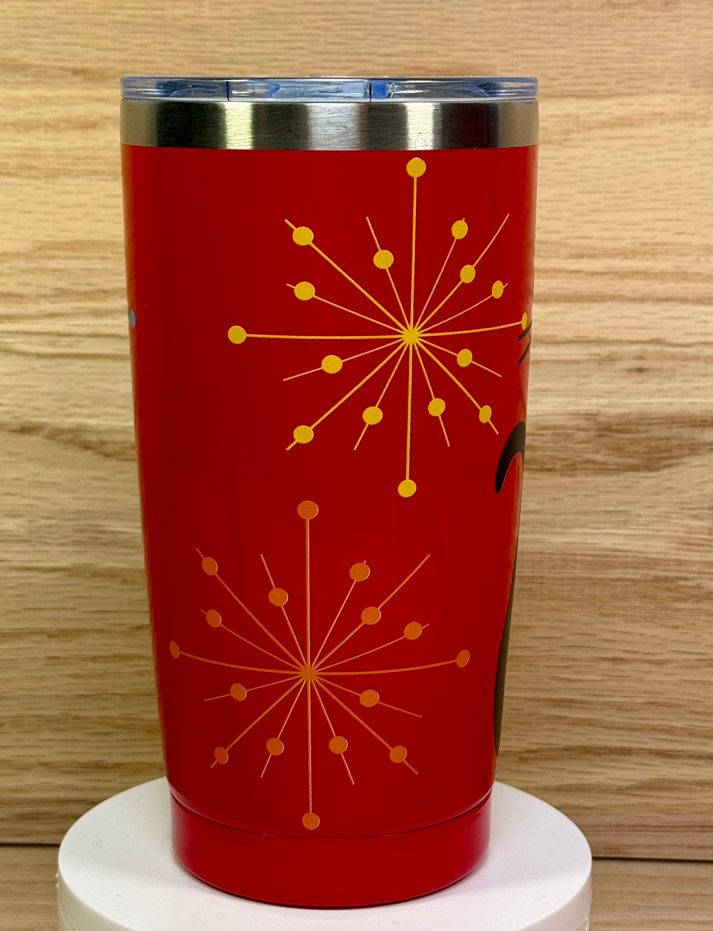 Atomic Bettie Cat 20oz Travel Mug Red