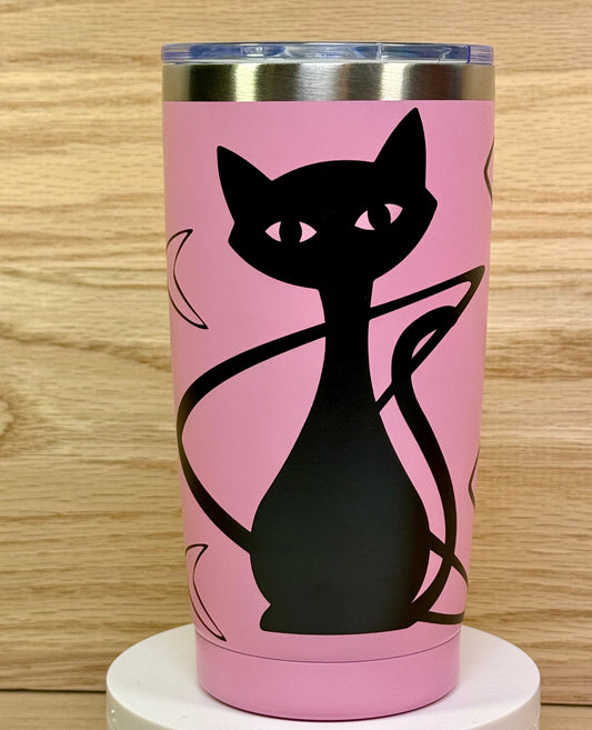 MCM Atomic Bettie Cat Boomerang 20oz Travel Mug - Pink