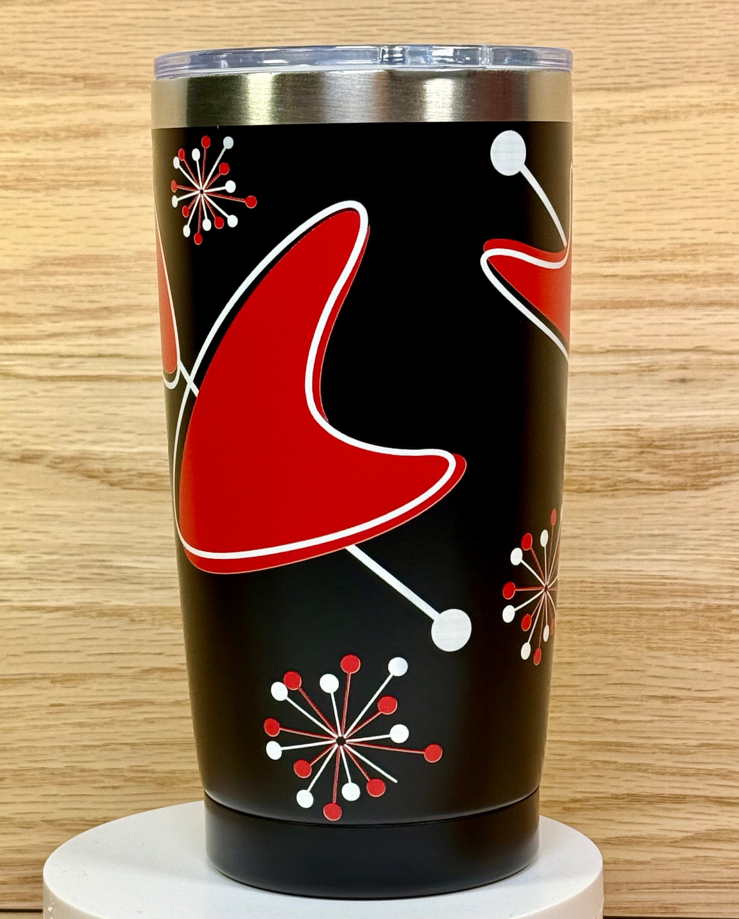 MCM Red Sputnik Boomerang 20oz Travel Mug - Black