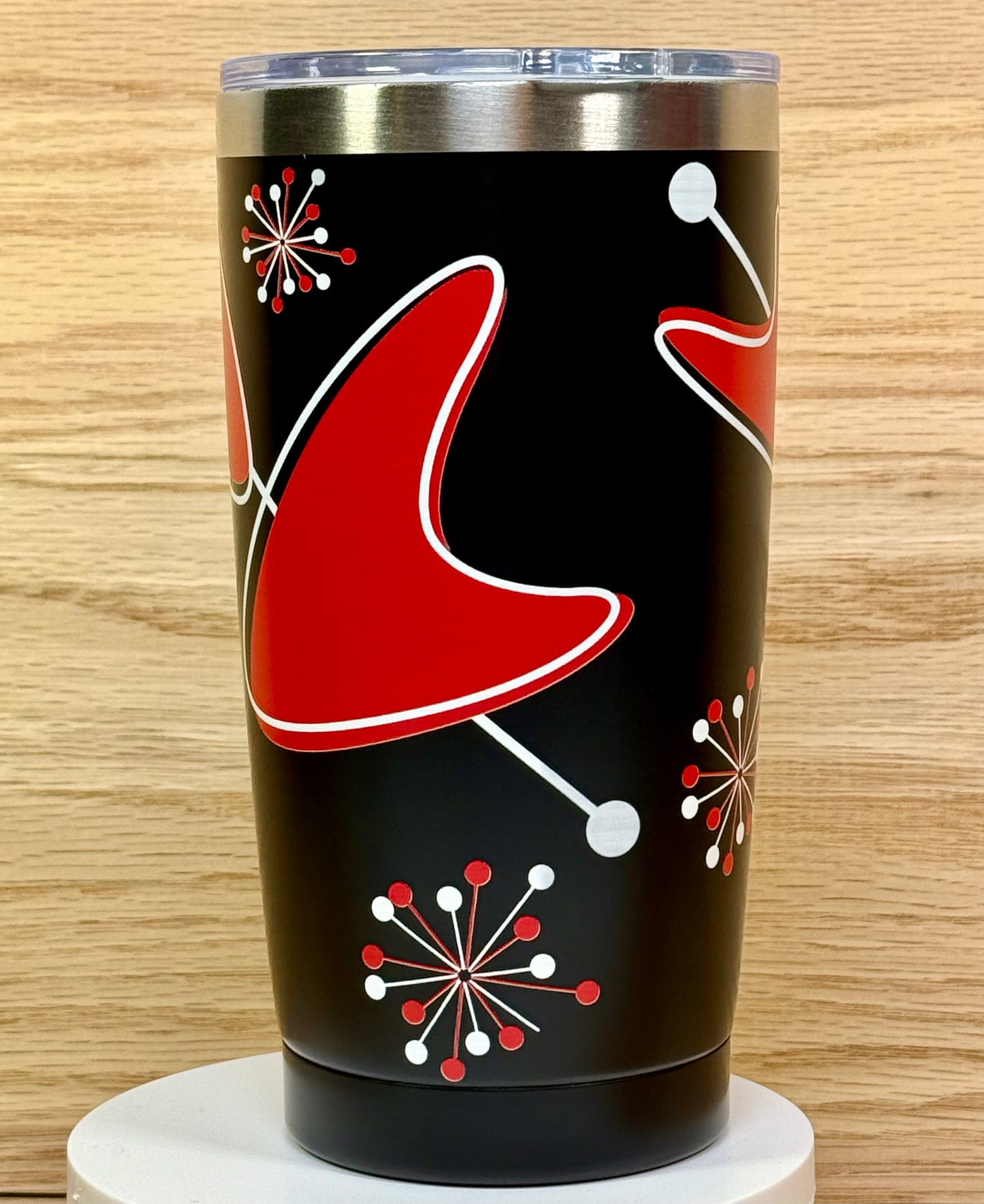 MCM Red Sputnik Boomerang 20oz Travel Mug - Black