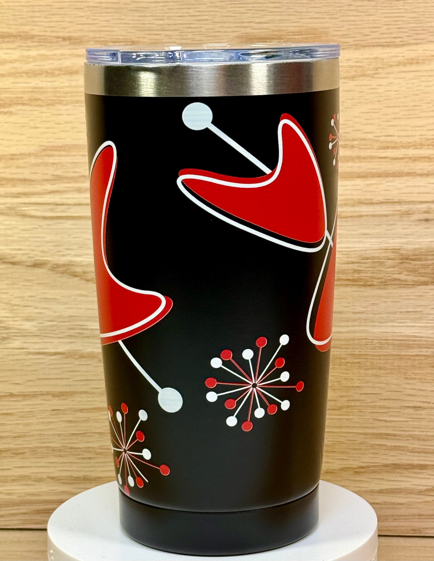 MCM Red Sputnik Boomerang 20oz Travel Mug - Black
