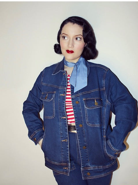 Lana Work Jean Jacket - Dark Wash