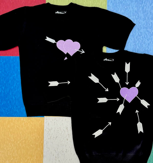 Bleeding Heart Lavender Sweater  - Black