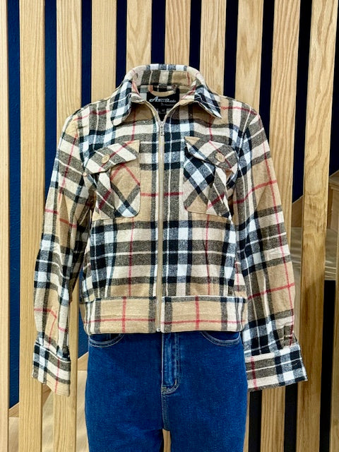 1950s Ricky Jacket - Tan/Black