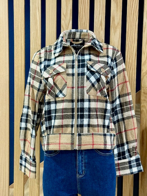 1950s Ricky Jacket - Tan/Black