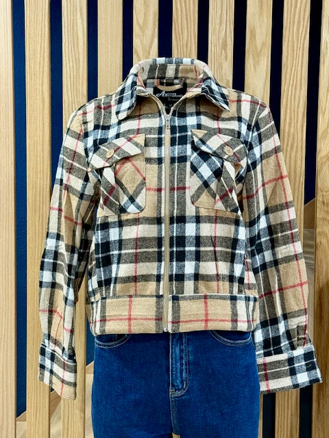 1950s Ricky Jacket - Tan/Black