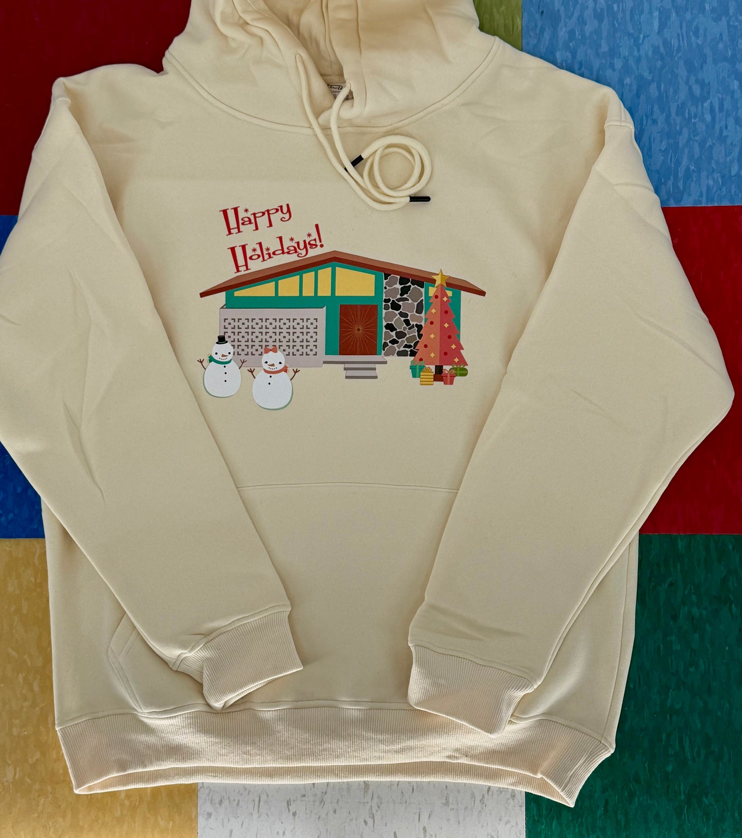 Kitschmas Home Happy Holiday Cream Hoodie