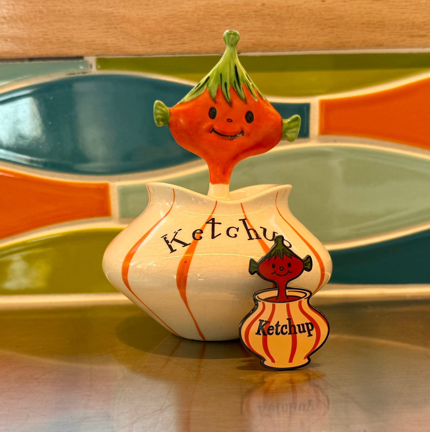Holt Howard Pixieware Kitschy Ketchup Pin