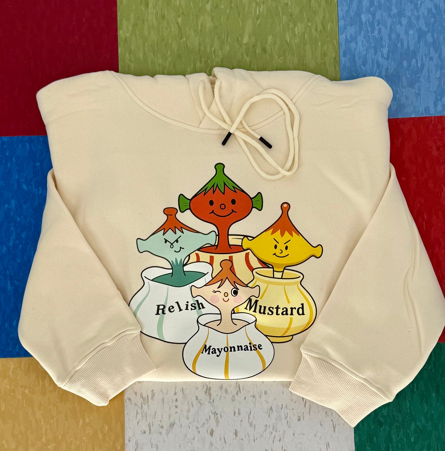 Holt Howard Pixieware Kitschy Condiment Cream Hoodie