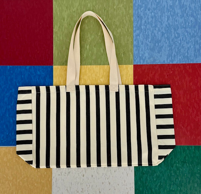 Black and Natural Nantucket Tote