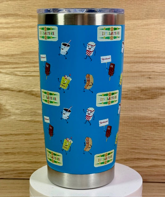 Let's All Go To The Drive-In Blue 20oz Travel Mug