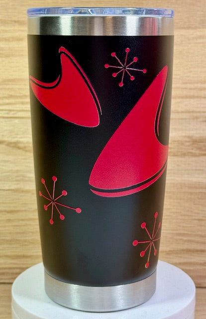 MCM Red and Black Sputnik Boomerang 20oz Travel Mug