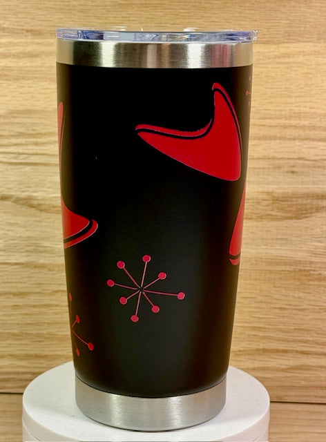 MCM Red and Black Sputnik Boomerang 20oz Travel Mug
