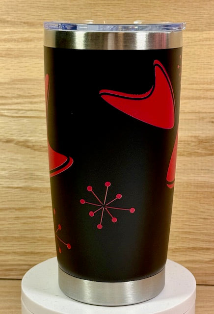 MCM Red and Black Sputnik Boomerang 20oz Travel Mug