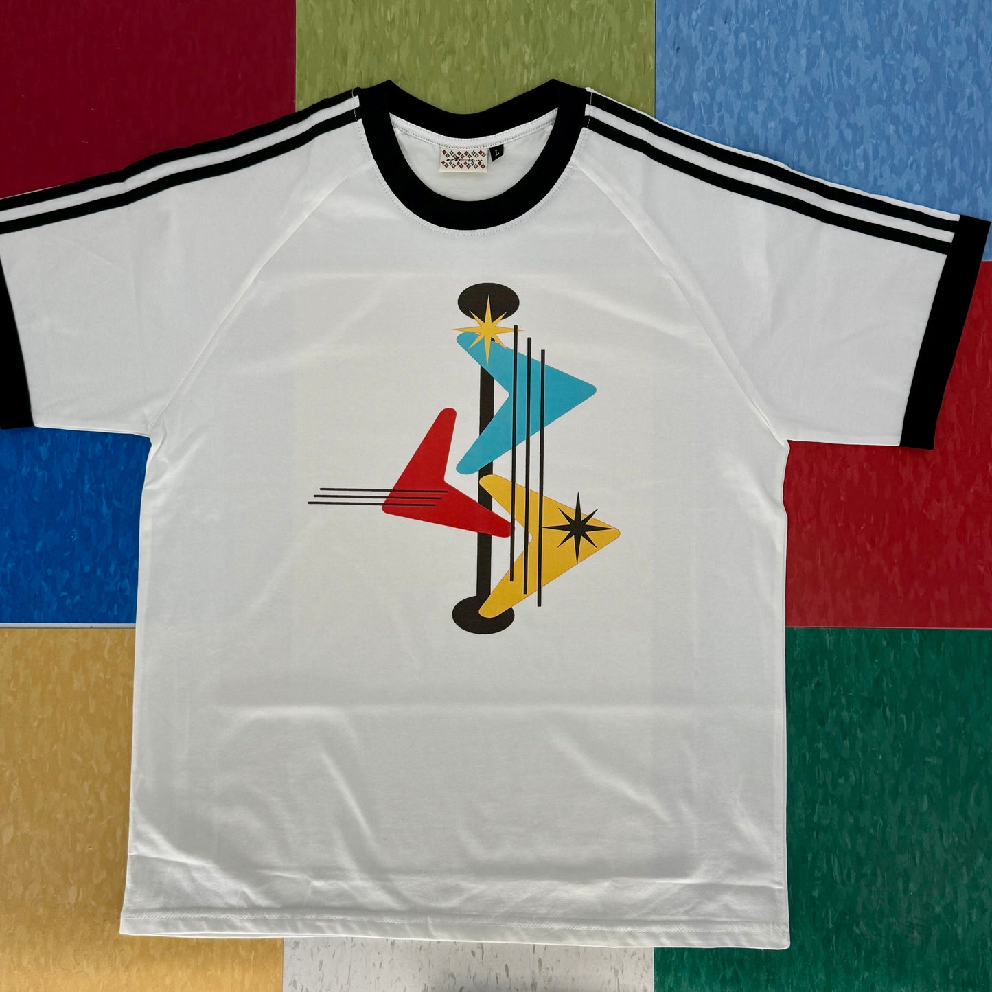 MCM Multi Arrow Starburst Athletic Raglan Tee