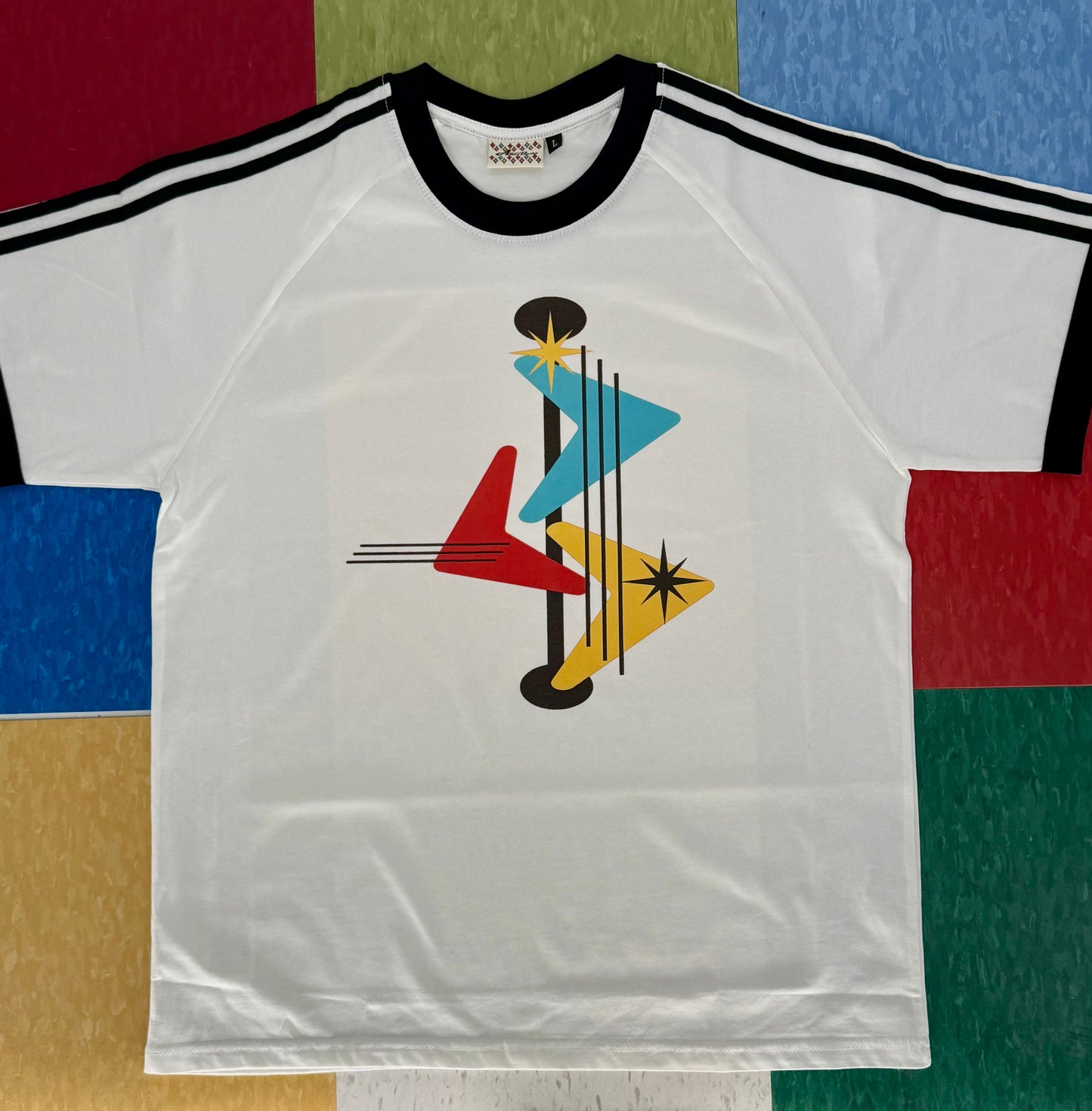 MCM Multi Arrow Starburst Athletic Raglan Tee