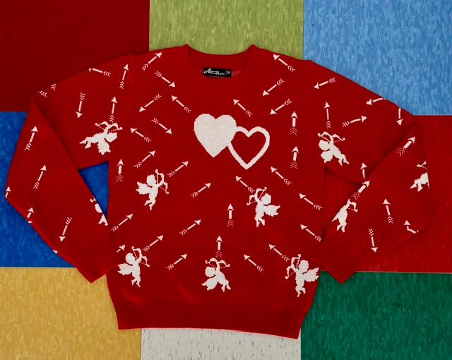 Sweetheart Sweater  - Ruby Red