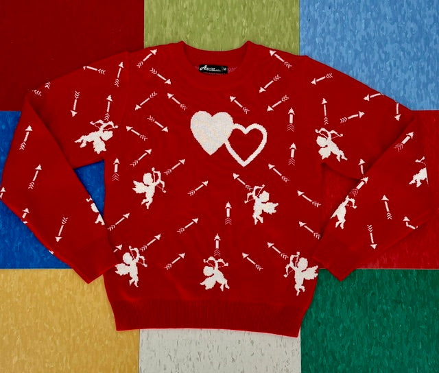 Sweetheart Sweater  - Ruby Red