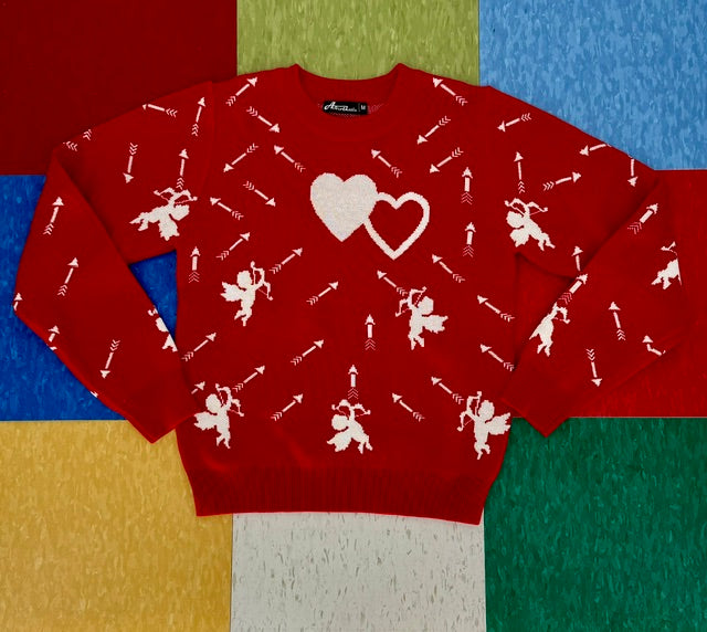 Sweetheart Sweater  - Ruby Red