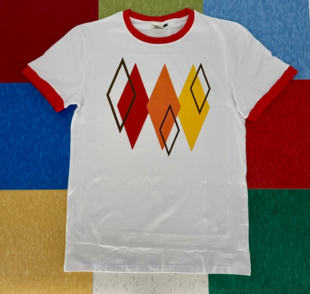MCM Red StarBurst Red/White Ringer Tee