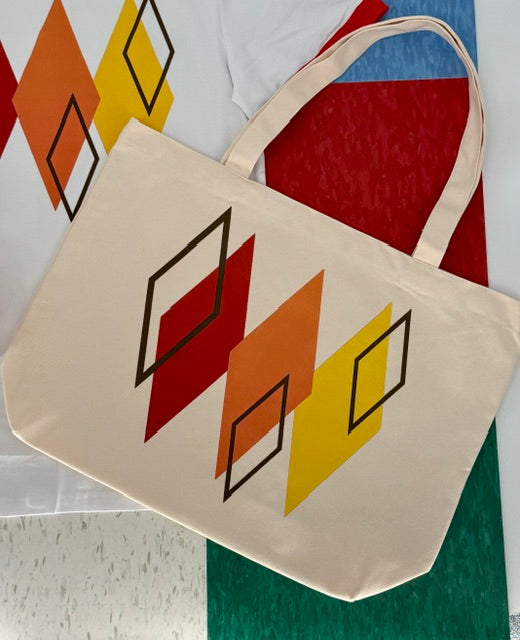 MCM Red StarBurst Carry-All Tote