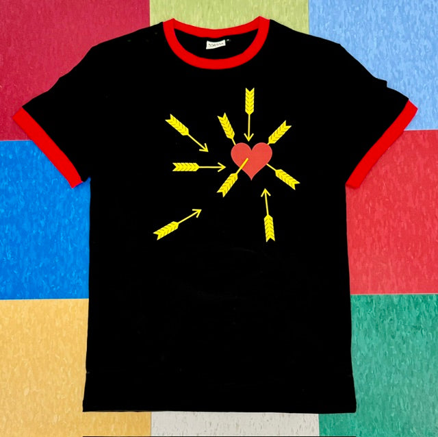 Carefree Black/Red Ringer Tee