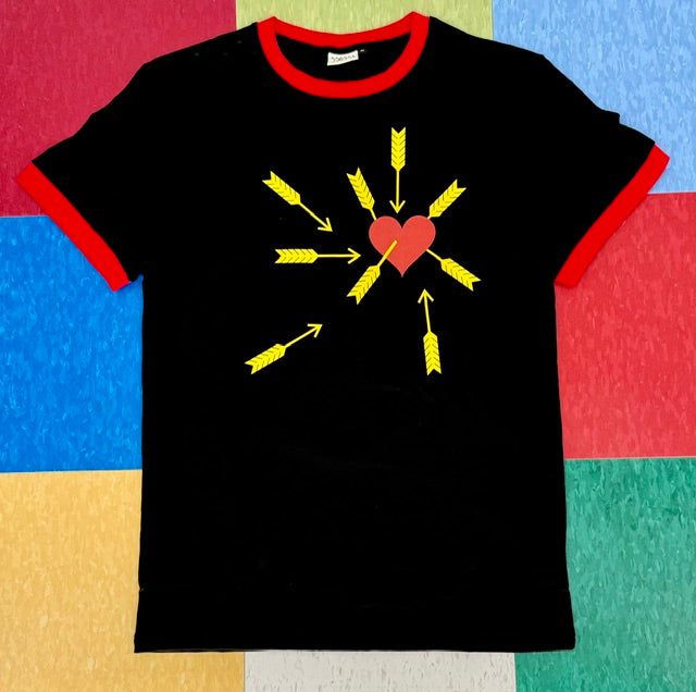 Carefree Black/Red Ringer Tee