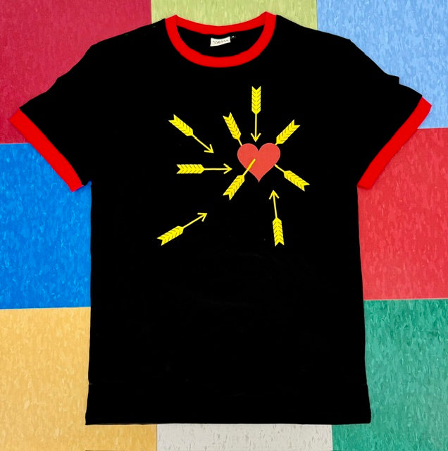 Carefree Black/Red Ringer Tee